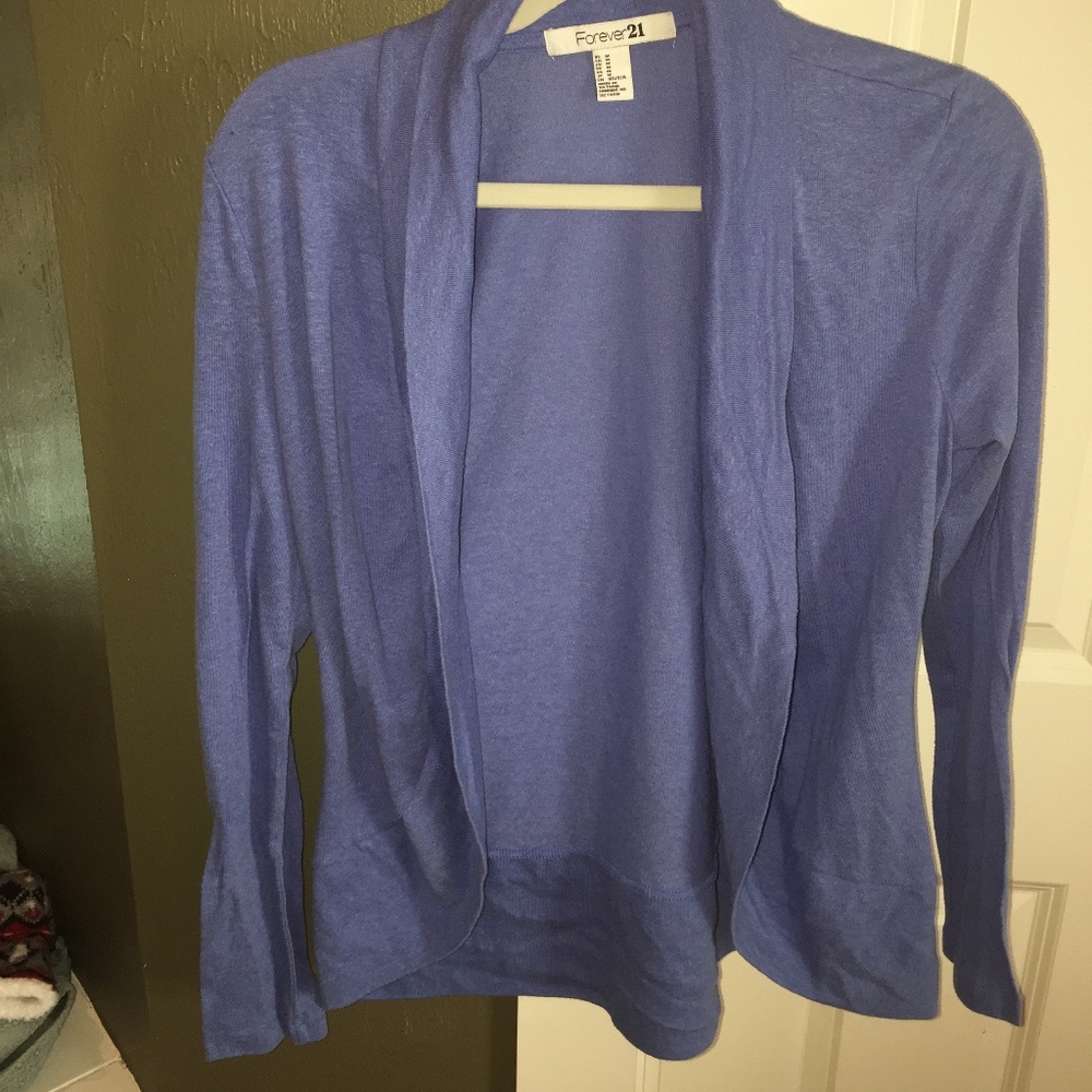 blue lightweight cardigan